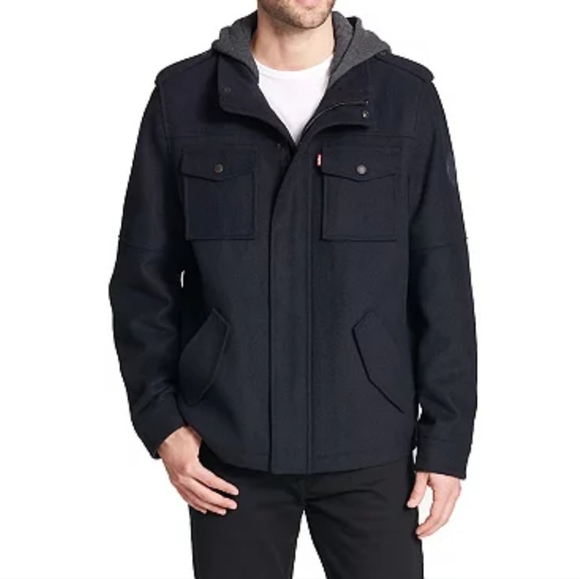 Levi's Other - NWOT Levi's Wool-Blend Hooded Military Jacket 2XL